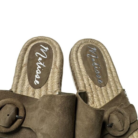 Matisse CAPE suede flat espadrille womens double buckle sandals size 9 new - Picture 4 of 8